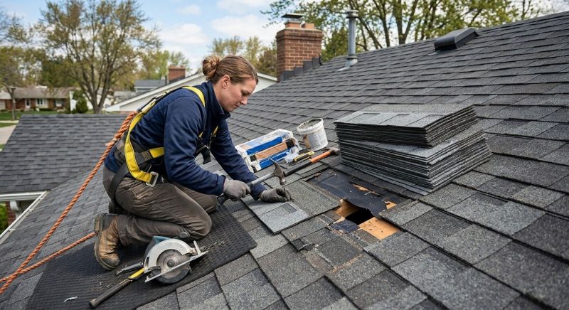 Hip Roof Shingle Repair in Prince William County, VA